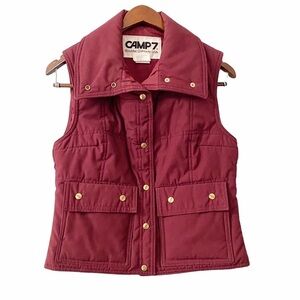 CAMP7 Maroon Thinsulate Snap Button Vest Pockets Unisex Youth Size 10 Casual